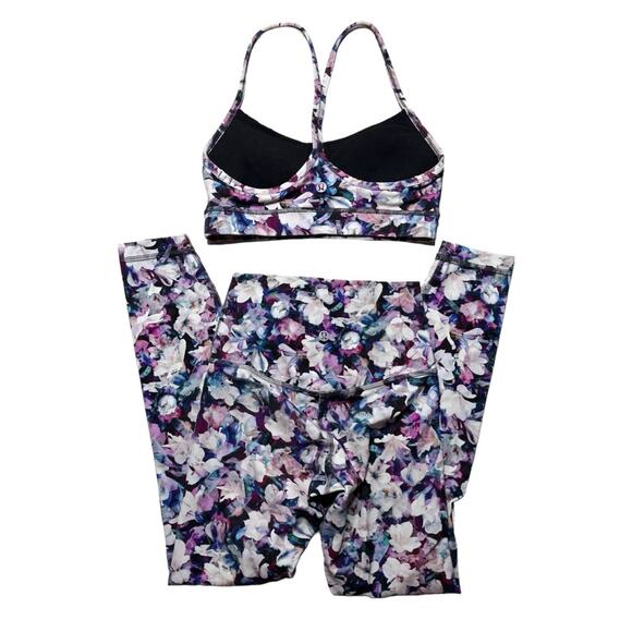 Lululemon Flow Y Bra and Align Pant II Utopia Multi Set Size 4 bra / Size 2 pant - Picture 2 of 6